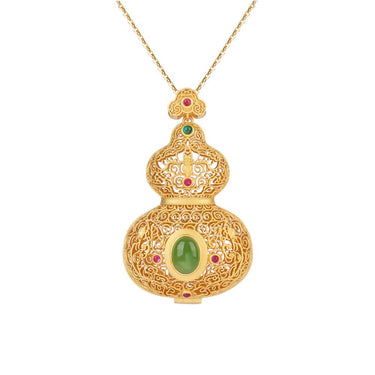 Chinese Gourd Good Luck Necklace